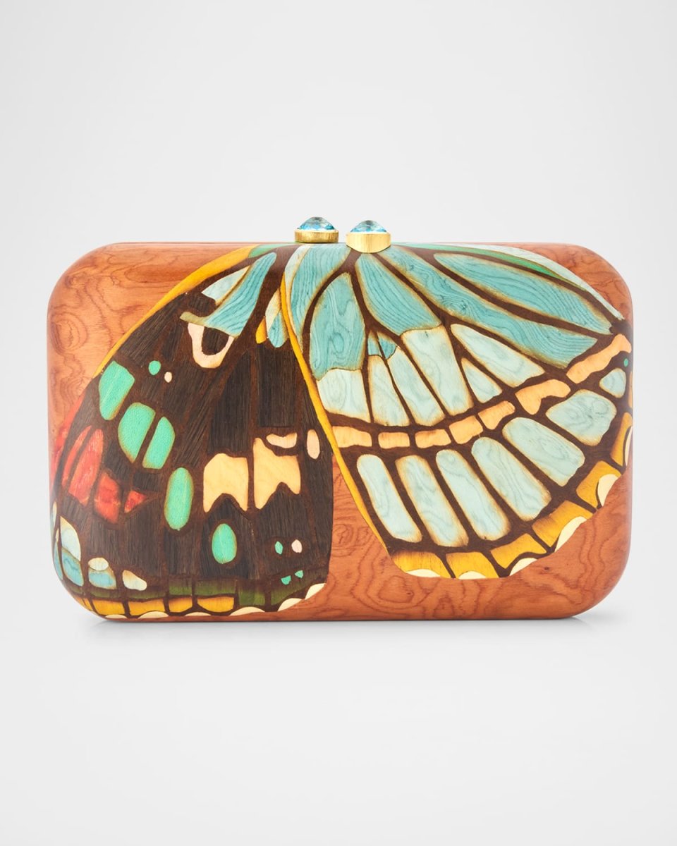 Butterfly Wing Marquetry Clutch